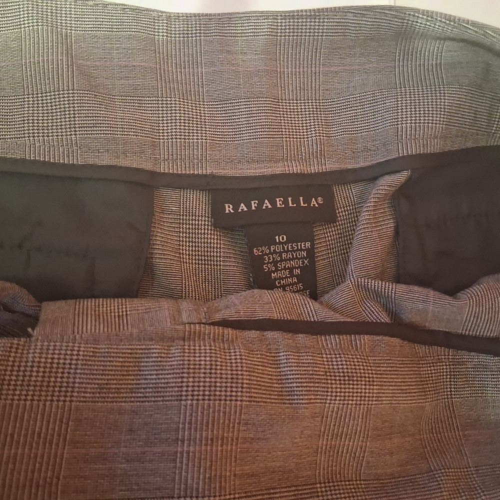 Rafaella Black and Gray Wide Leg Pants
